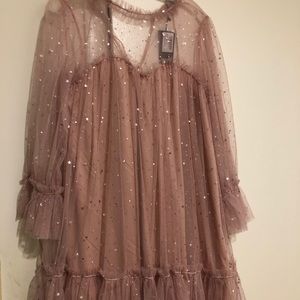 Nasty Gal Star and Wide Mesh Mini Dress